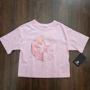 Converse Girls - size small, pink metallic